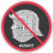 アンチ – ドナルド – トランプ語クラウドカー シール (正面)