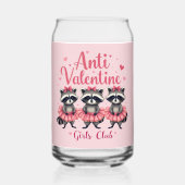 アンチ・バレンタインデーおもしろいアライグマかわいいかわいい ガラス缶 (正面)