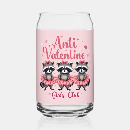 アンチ・バレンタインデーおもしろいアライグマかわいいかわいい ガラス缶 (裏面)