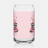 アンチ・バレンタインデーおもしろいアライグマかわいいかわいい ガラス缶 (右)