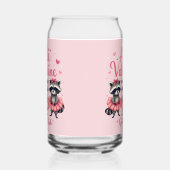 アンチ・バレンタインデーおもしろいアライグマかわいいかわいい ガラス缶 (左)