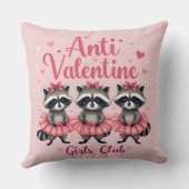 アンチ・バレンタインデーおもしろいアライグマかわいいかわいい クッション (裏面)