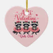 アンチ・バレンタインデーおもしろいアライグマかわいいかわいい セラミックオーナメント (正面)