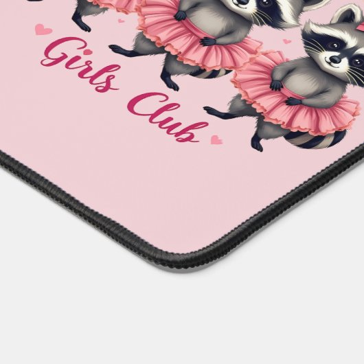 アンチ・バレンタインデーおもしろいアライグマかわいいかわいい デスクマット (コーナー)