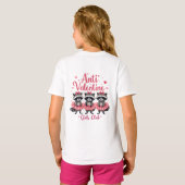 アンチ・バレンタインデーおもしろいアライグマかわいいかわいい Tシャツ (裏面フル)