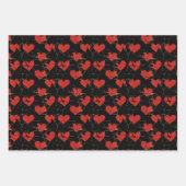 アンチ – バレンタイン壊れたハートパターン2 ラッピングペーパーシート (正面2)
