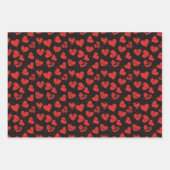 アンチ – バレンタイン壊れたハートパターン4 ラッピングペーパーシート (正面2)