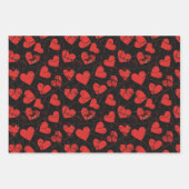 アンチ – バレンタイン壊れたハートパターン4 ラッピングペーパーシート (正面)