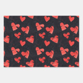 アンチ – バレンタイン壊れたハートパターン8 ラッピングペーパーシート (正面)