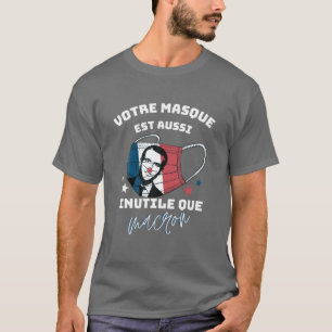 アンチ・マクロン・ユーモア、アンチ・パス・サニタリー・フランス Tシャツ