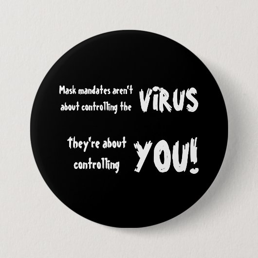 アンチ・マスクの規定 – 制御について 缶バッジ (正面)
