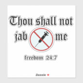 アンチ・ワクチンの愛好家を攻撃してはならない シール (シート)