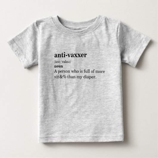 アンチ-Vaxxerディクショナリ定義 ベビーTシャツ (正面)