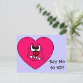 アンチ-VD:バレンタインデー怒ハート顔 シーズンポストカード (スタンド正面)