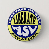 アンチAudismボタン 缶バッジ (正面)