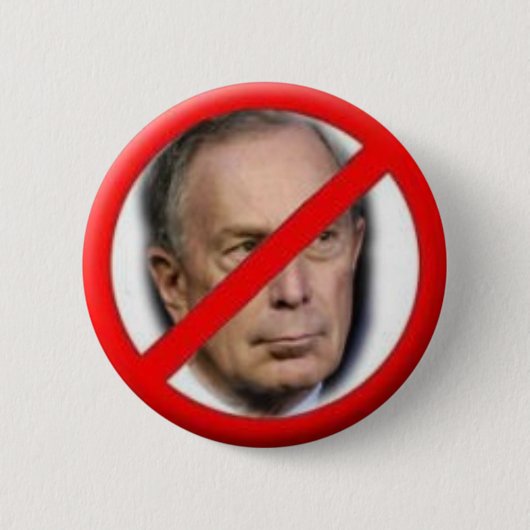 アンチBloomberg Pin 2009 NYの市長 缶バッジ (正面)