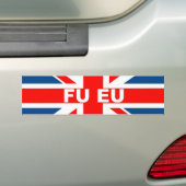 アンチEUイギリスの旗 バンパーステッカー (車上)