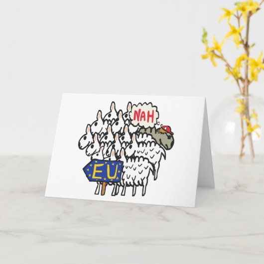 アンチEU Brexit カード (黄色い花)