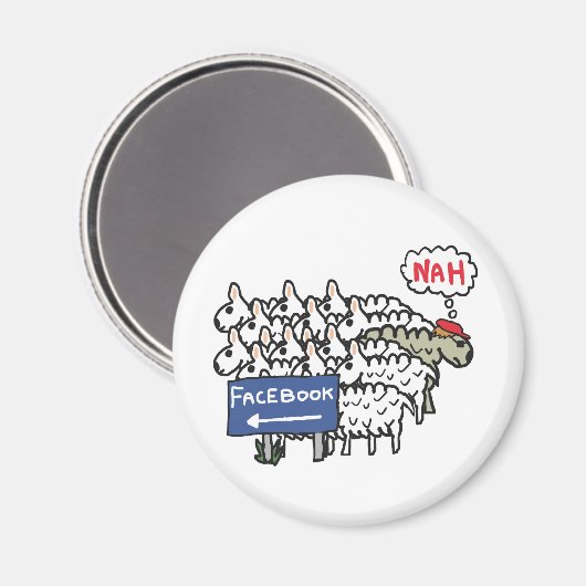 アンチFacebook マグネット (正面/裏面)