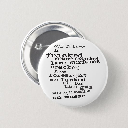 アンチFracking 缶バッジ (正面&裏面)