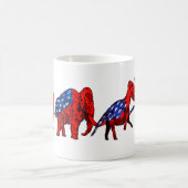 アンチGOPアンチ共和党の進化の風刺 コーヒーマグカップ (中央)