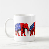 アンチGOPアンチ共和党の進化の風刺 コーヒーマグカップ (左)