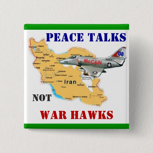 アンチMcCainの正方形ボタン 缶バッジ (正面)