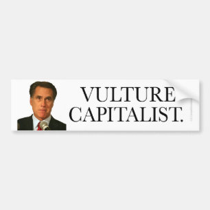 アンチRomneyのステッカーのハゲタカの資本家 バンパーステッカー