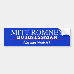 アンチRomneyのステッカーのビジネスマン バンパーステッカー