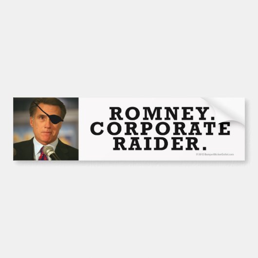アンチRomneyのステッカー企業のなRaiderrrrr! バンパーステッカー (正面)