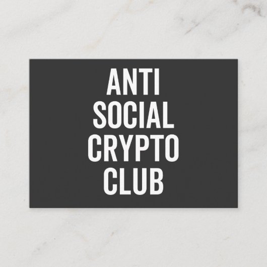 アンチSocial Crypto Club 名刺 (正面)