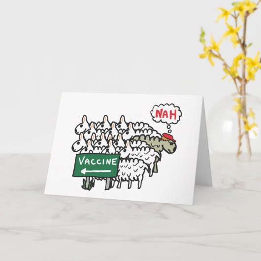 アンチVax Sheep予防接種 カード (黄色い花)