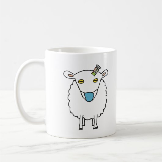アンチVax Sheep予防接種 コーヒーマグカップ (左)