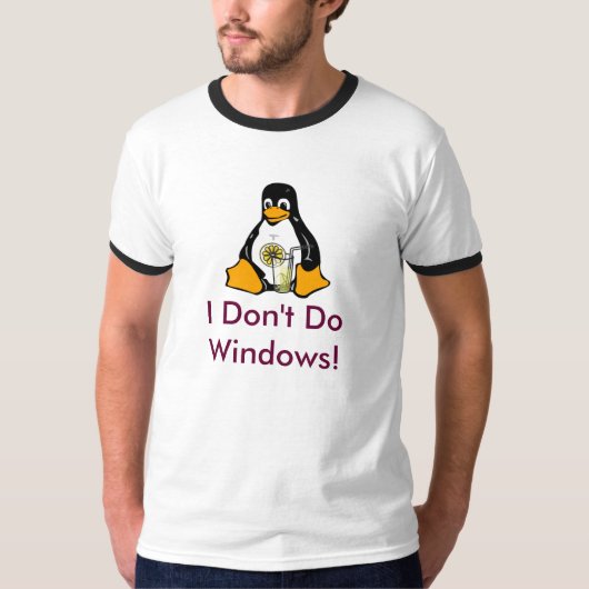アンチWindowsのタキシード Tシャツ (正面)