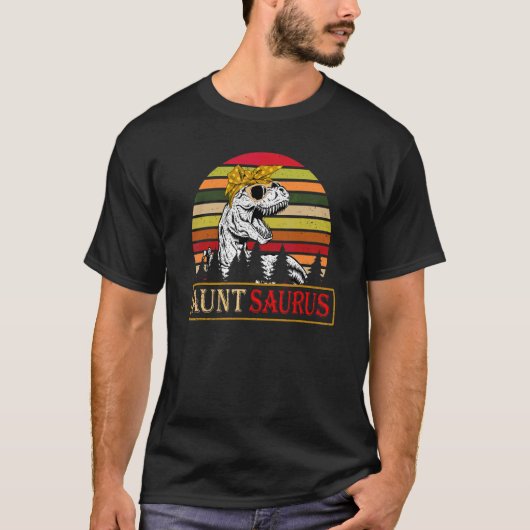 アンツサウルスレックス恐竜叔母サウルス家族の母親 Tシャツ (正面)