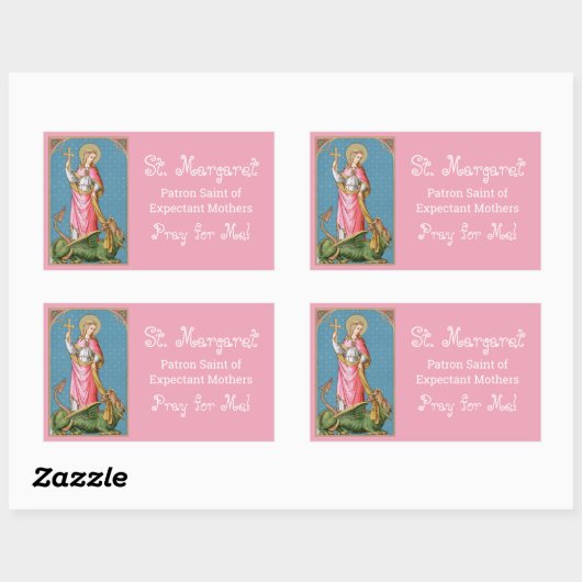 アンティオキアの聖マーガレット(SAU 038) 長方形シール (シート)