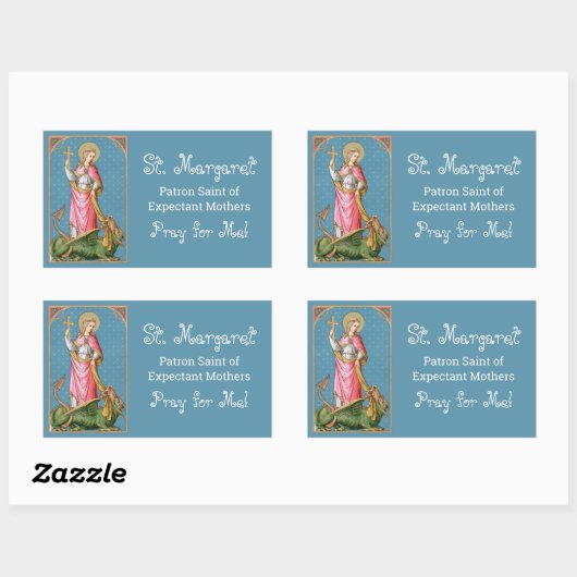 アンティオキアの聖マーガレット(SAU 038) 長方形シール (シート)