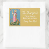 アンティオキアの聖マーガレット(SAU 038) 長方形シール (バッグ)