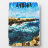 アンティガカリブのアイランドトロピカルウォーター色 フォトプラーク (正面)