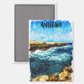 アンティガカリブのアイランドトロピカルウォーター色 マグネット (正面/裏面)