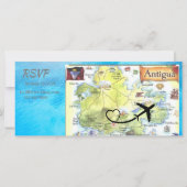 アンティグアでの結婚式の搭乗券 (裏面)