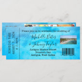 アンティグアでの結婚式の搭乗券 (正面/裏面)