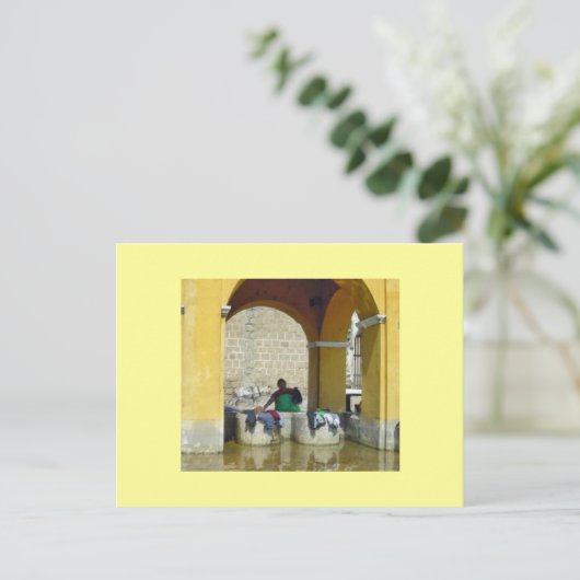 アンティグアで一日を洗濯 ポストカード (スタンド正面)