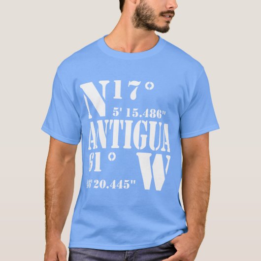 アンティグアの座標 少年 楽しい Tシャツ (正面)
