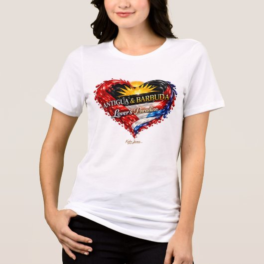 アンティグアの愛国的な色 トライブレンドＴシャツ (正面)