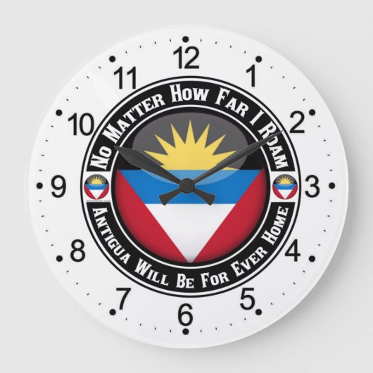 アンティグアは常に自宅の大きな壁時計のためになる ラージ壁時計 (正面)