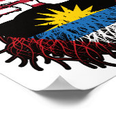 アンティグアアンティグアアメリカ合衆国ツリールーツ国旗 ポスター (角)