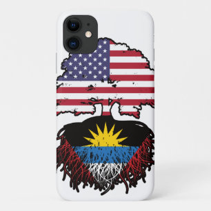 アンティグアアンティグアアメリカ合衆国ツリールーツ国旗 iPhone 11 ケース