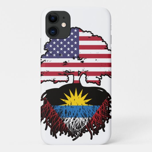 アンティグアアンティグアアメリカ合衆国ツリールーツ国旗 Case-Mate iPhoneケース (裏面)