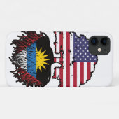 アンティグアアンティグアアメリカ合衆国ツリールーツ国旗 Case-Mate iPhoneケース (裏面(横))